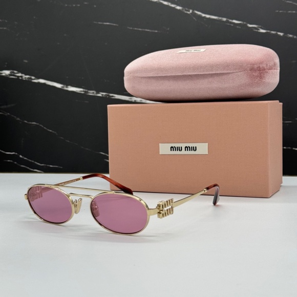 NEW MU54ZS ZVN50D MIU MIU WOMEN SUNGLASSES MU 54ZS ZVN50D GOLD SMU 54Z MIU MIU main image 6
